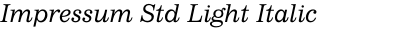 Impressum Std Light Italic